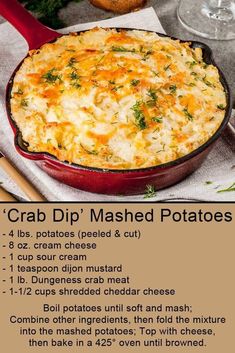 an image of crab dip mashed potatoes recipe