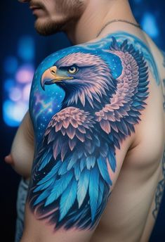 a man with an eagle tattoo on his arm