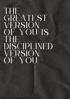 the greatest version of you is the disappointed version of you