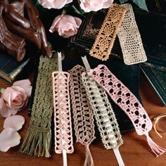 crocheted bookmarks by linda pecker