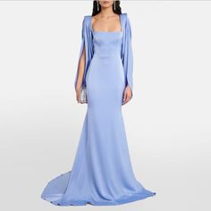 Material: Polyester Ruffled Hem Evening Dress Gown Fall Gowns, Alex Perry Dress, Fall Formal Dresses, Summer Gowns, Mog Dresses, Maxi Evening Dress, Cape Gown, Gown Suit, Night At The Museum