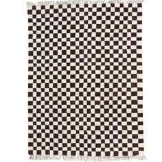 a black and white checkered area rug