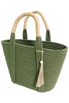 Get ready for some beachy boho vibes with our Tassel Braided Woven Beach Tote. The neutral color and thick wavy braided design make this bag not only stylish but also durable for all your vacay adventures. Complete with funky tassel decor, it's the perfect accessory for your next seaside escape! 100% Acrylic﻿ Wrapped Double Top Handle: 5" Drop 1 Main Compartment Approx 14"x10"x4.25" (10" Base) Braided Jute Beach Bag For Travel, Trendy Braided Straw Bag For Beach Season, Bohemian Beach Bag In Natural Fiber For Vacation, Trendy Braided Beach Bag For Daily Use, Casual Braided Straw Beach Bag, Casual Braided Basket Beach Bag, Bohemian Natural Fiber Beach Bag For Vacation, Casual Braided Shoulder Bag For Vacation, Beach Crochet Bag With Tassels