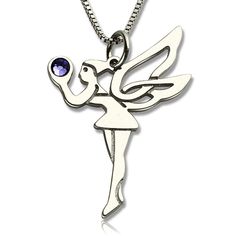 Our Fairy Birthstone Necklace is the perfect gift for any little girl. Choose their Birthstone, or simply their favorite color,also it comes with a beautiful gift box. Silver Tooth, Fairy Girls, Necklace For Girls, Engraved Engagement Ring, Infinity Jewelry, Fingerprint Jewelry, Necklace Love, Monogram Jewelry, Monogram Necklace