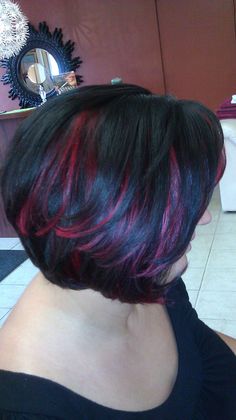 Highlights Underneath, Bronze Highlights, Purple Dye, Purple Highlights, Red Highlights, Hair Color Purple, Hot Hair Styles, Hair Color And Cut