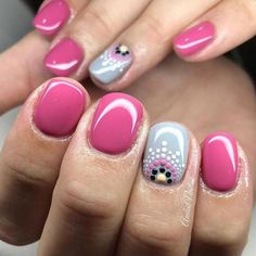 Nail Art With Dotting Tool, Simple Nail Art, Nagellack Trends, Dotting Tool, Dots Nails, Spring Nail Art, Simple Nail, Clear Nails, Gel Nail Designs