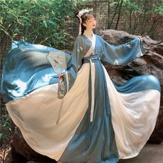 Size: L, Color: Sapphire Multicolor Skirt, Hanfu Dress, Chinese Hanfu, Chinese Clothing, Traditional Fashion, Chinese Dress, Chinese Style, Traditional Outfits, Cosplay Costumes