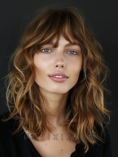 Alexa Chung Bangs, Curly Lob With Bangs, Lob Bangs