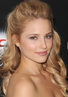 prom hair? Bridal Hair Half Up, Half Up Wedding Hair, Hair Styles 2014, Hair Pulling, Wedding Hairstyles Half Up Half Down, Dianna Agron, Formal Hairstyles