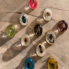 Real Preserved Insects In Resin Measuring 1.3cm X 1.8cm Mounted On Gold Plated Or Silver Stainless Steel Pendants. Comes With Matching 20” Stainless Steel Chain. New. Hypoallergenic. Authentic. Fast Shipping! Whimsigoth Happiness Tropigoth Love Deep Purpose Jewelry Insects In Resin, Preserved Insects, Beetle Jewelry, Insect Necklace, Bug Jewelry, Crystal Ball Necklace, Spider Pendant, Betsey Johnson Necklace, Braided Necklace