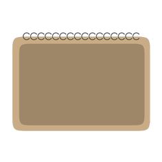 an image of a brown notepad on a white background