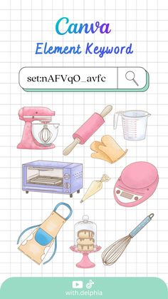 a book cover with an image of kitchen appliances and food items on it, including a mixer