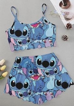 Stitch Pajamas, Lilo And Stitch Quotes, Cute Disney Outfits, Stitch Toy, Cute Pjs, Cute Sleepwear, Cute Pajama Sets