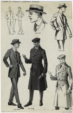 [Young men's suits, hats, and coat, ca. 1922.] Young Mens Suits, 1920 Men, 1920s Mens Fashion, 1920s Men, Der Gentleman, Digital Gallery, Vintage Mens Fashion, Men's Hats, Men’s Suits