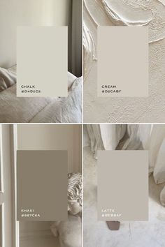 White Bedroom Color Palettes, Vanilla Wall Color, Ncs Color Palette, Modern Bathroom Paint Colors, Off White Color Palette, How To Start Painting, Calm Color Palette, Cream Interior, Beige Color Palette