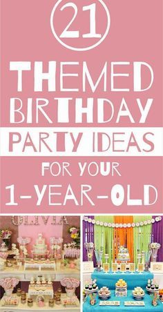 These birthday party themes are perfect for your new 1-year-old! These unforgettable ideas are perfect for celebrating your little one's first year of life. Unique Birthday Party Themes, One Year Old Birthday, Birthday Party Images, Birthday 1st, 1st Birthday Party For Girls, Girls Birthday Party Themes, 1 Year Birthday, One Year Birthday