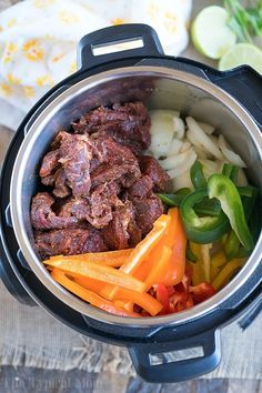 the food in the pot is prepared and ready to be put into the soup or stew