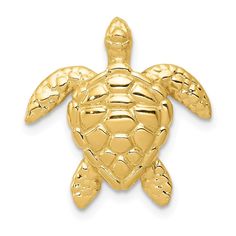 14k Yellow Gold Large Sea Turtle Necklace Chain Slide Pendant Charm Life Fine Jewelry Gifts For Women For Her Pendant Necklaces IceCarats.com Designer Jewelry Gift USA Sea Turtle Necklace, Turtle Necklace, Turtle Pendant, Bow Jewelry, Gold Polish, Fine Jewelry Gift, Jewelry Companies, Gold Texture, Fine Jewellery Necklace