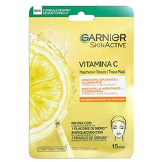 Shop Online Garnier SkinActive Vitamina C Moisturising and Illuminating Mask 1 Unit at best price.  Product features:  - By Need: Moisturising and Nourishing - Best Sellers: Vitamin C  Hyaluronic Acid - SKIN TYPES: Sensitive - FORMAT: Fabric Mask - Active Principles: Vitamin C  Hyaluronic Acid - Product Type: Instensive Masks - FORMULATION: Vegan - AREA TO BE TREATED: Face Vitamin C Face Mask, Garnier Skinactive, Hydrating Sheet Mask, Brightening Face Mask, Garnier Skin Active, Pretty Skin, Skin Care Serum, Manicure Y Pedicure, Clean Face