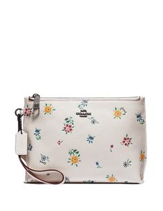 Wildflower Print Charlie 60 Wristlet9 1/4"W x 6 3/4"H x 2"DZipper closureGold-tone hardware; 1 back zipper pocket6" Detachable wrist strap2 interior credit card slotsStyle: 3805Printed leatherColor: Chalk Multi Spring Clutch With Zipper Closure, Spring Travel Wristlet With Zipper Closure, Spring Wristlet With Zipper Closure, Spring Pouch Wristlet With Zipper Closure, Spring Wristlet With Zipper Closure In Pouch Shape, Bath Body Works Candles, Polished Pebble, Electrical Appliances, Coach Wristlet