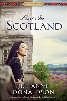 the cover of just in scotland by juliane donaldson, with an image of a woman