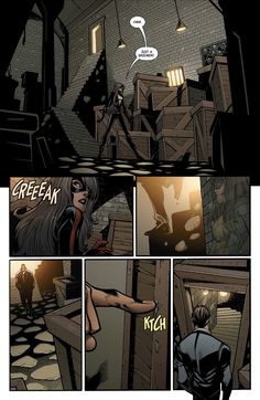 a comic page with an image of a person in the background