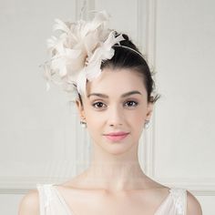 [$35.00] Ladies' Beautiful/Amazing Cambric Fascinators/Tea Party Hats With Feather Flower Flowers Headpiece, Floral Fascinators, Pearl Bridal Headband, Feather Headpiece, Sinamay Hats, Flower Fascinator, Fedora Hat Women, Tea Party Hats, Feather Fascinators