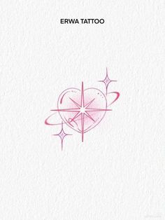 the cover to erwa tattoo's album, with pink ink on white paper