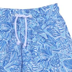 SouthBound Seashells Swim Trunk. Super cute for summer at the beach or pool! This boy's swim trunk features a blue fabric with a seashell pattern. The waist is adjustable and the trunks have a swim liner. Store Warehouse, Seashell Pattern, Summer At The Beach, Seashells Patterns, Boys Swim Trunks, Boys Swim, Blue Fabric, At The Beach, Swim Trunk