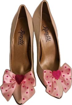 Clown Shoes, Black And White Tuxedo, Heart Shoes, Bow Shoes, Lancaster Pa, Shoe Clips, Heart Love, Pink Bow, Girls Shoes