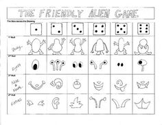 the friendly alien game worksheet for kids to practice their numbers and counting skills