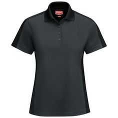 Get your head in the game in our Two-Tone Performance Knit Polo. This shirt comes with a modern color block detail, superior color retention, and wrinkle resistance to keep you looking fresh for a longer periods of time. Its lightweight, micro-mesh fabric is durable and breathable, making active jobs a breeze. Take control of your work day in our two-tone polo for women. Size: XL.  Color: Black.  Gender: female.  Age Group: adult. Fitted Black Polo Shirt For Sports, Black Fitted Polo Shirt For Sports, Black Sports Top With Contrast Color, Black Sports Tops With Contrast Panels, Black Color Block Tops For Sports, Moisture-wicking Stretch Polo Shirt With Short Sleeves, Functional Black Polo Shirt With Moisture-wicking, Moisture-wicking Four-way Stretch Collared Polo Shirt, Polo For Women