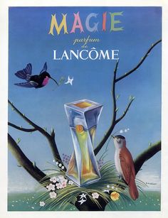 Lancôme (Perfumes) 1951 Magie, E-M. Pérot Lancome Perfume, Vintage French Posters, Vintage Makeup