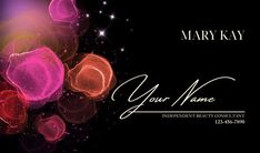 the business card for mary kay