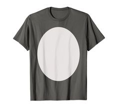 a black and white t - shirt with a circle on it