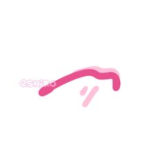 the logo for eshro is pink and has a long, curved tail on it