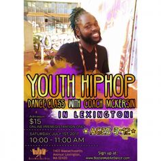 a flyer for a youth hip hop dance class