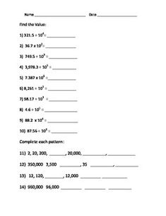 a worksheet with numbers and measurements for students to practice their math skills on