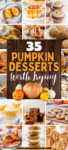 Here are over 30 irresistible pumpkin spice desserts including pumpkin bread, pumpkin pie, pumpkin cookies and more delicious pumpkin spice treats. Flavorful, delicious and fun fall dessert recipes featuring the one and only pumpkin spice. Great Pumpkin Dessert, Pumpkin Baked Goods Recipes, Fresh Pumpkin Dessert Recipes, Pumpkins Dessert Recipes, Fall Pumpkin Recipes, Pumpkin Treats, Pumpkin Dessert Recipes, Pumpkin Desserts, Halloween Pumpkin Recipes