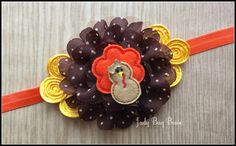 Turkey Headband Turkey Flower Headband Turkey by JadyBugBows Turkey Headband, Hair Styles