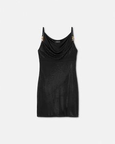 Crystal Mini Dress Black | VERSACE US Versace Sequin Dress, Versace Clothes, Versace Mini Dress, Korean Life, Youtuber Dr, Png Clothes, Versace Dress, Dress Gallery, Versace Outfit