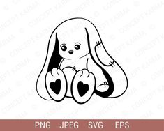 a black and white dog with hearts on it's paws, sitting in the middle of