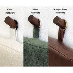 three images showing different types of furniture and the same material used to make it look like an arm chair