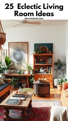 Bohemian Chic eclectic living room decor Mid Century Modern Living Room Vintage, Boho Living Room Colorful, Eclectic Living Room Decor, Cozy Eclectic Living Room, Eclectic Living Room Ideas, Maximalist Decor Eclectic, Colorful Eclectic Living Room, Colorful Eclectic Home, Living Room Decor Eclectic