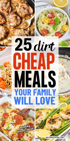 25 Cheap Dinners for a Family (easy + healthy cheap family meals under $10) Cheap Meal Ideas For Picky Eaters, Cheap And Easy Dinner Ideas For Picky Eaters, Budget Friendly Dinners Families, Easy Meal For A Crowd Cheap, Good Cheap Meals, Cheap Dinners For Picky Eaters, Easy Cheap Dinners For Family Budget, Cheap Dinners For A Crowd, Dinners On A Budget Family