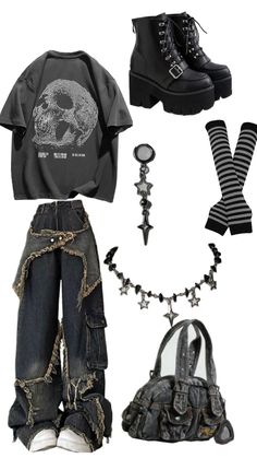 Star Outfit Aesthetic Men, Grunge X Y2k, Punk Rock Outfits Male, Emo Outfit Ideas Men, Hypermasculine Aesthetic, Emo Clothing Men, Y2k Grunge Outfit Ideas, Y2k Clothes Ideas, Male Outfits Y2k