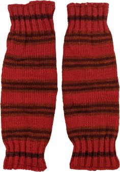 A striped pair of handmade woolen leg warmers to welcome the winter season in a simple yet classic stand-out from the usual style.  These striped leg warmers with fleece lining are cozy and easy to wear. #tlb #bohogift #Fall #Striped #Handmade #RedWoolLegWarmer #UnisexLegWarmer Casual Striped Leg Warmers For Winter, Casual Striped Leg Warmers For Fall, Red Leg Warmers, Striped Leg Warmers, Sheep Hat, Coraline Costume, Game Shakers, Boots With Leg Warmers, Wool Leg Warmers