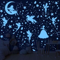 the glow in the dark wall decals are perfect for children's rooms