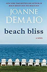 the cover of beach bliss by joanne demaio, featuring white chairs facing an ocean