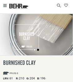 the website for behr's painted clay